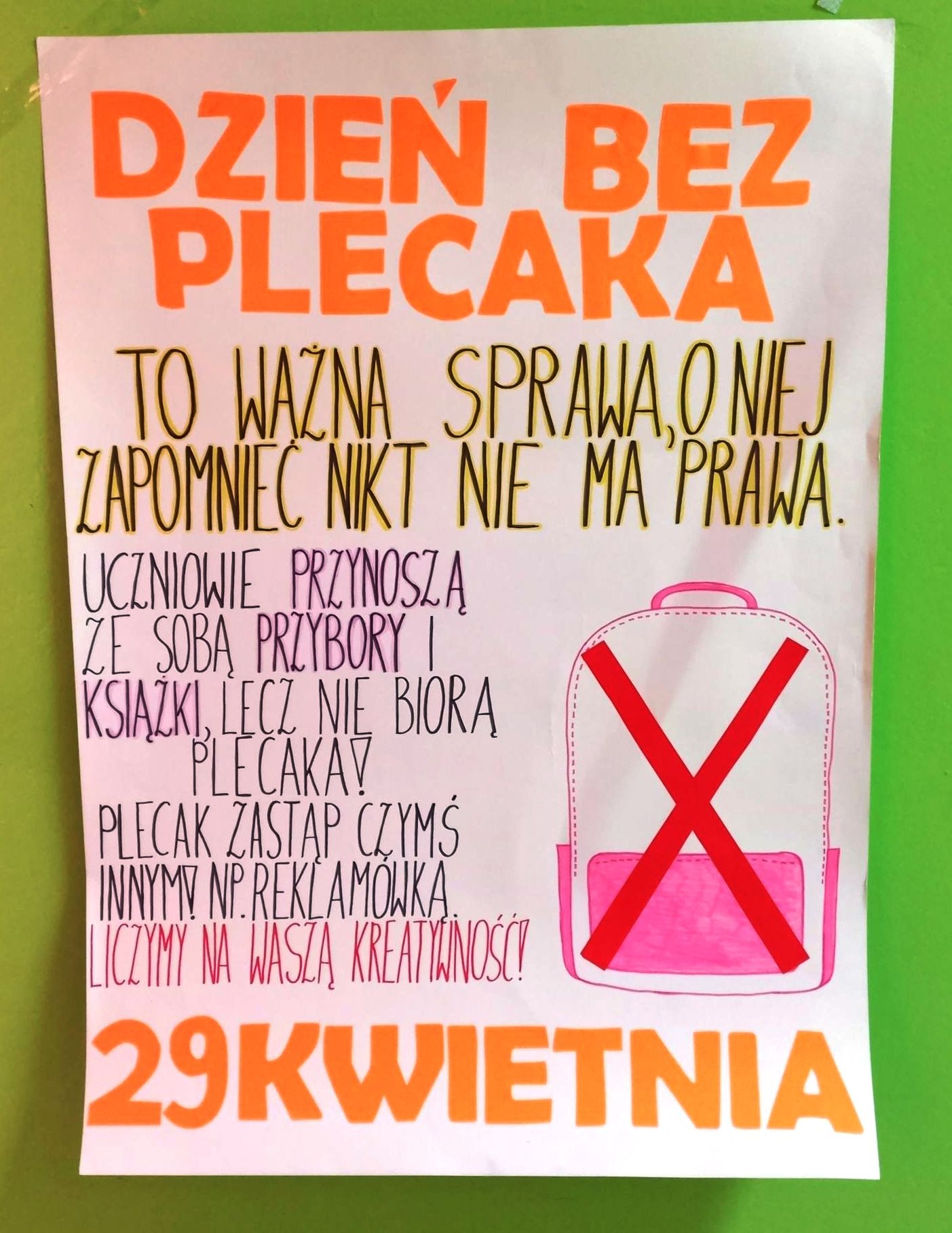 DZIEŃ BEZ PLECAKA - Obrazek 1