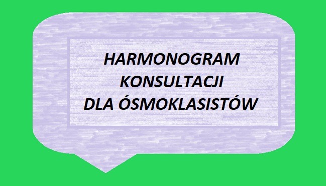 HARMONOGRAM KONSULTACJI - Obrazek 1