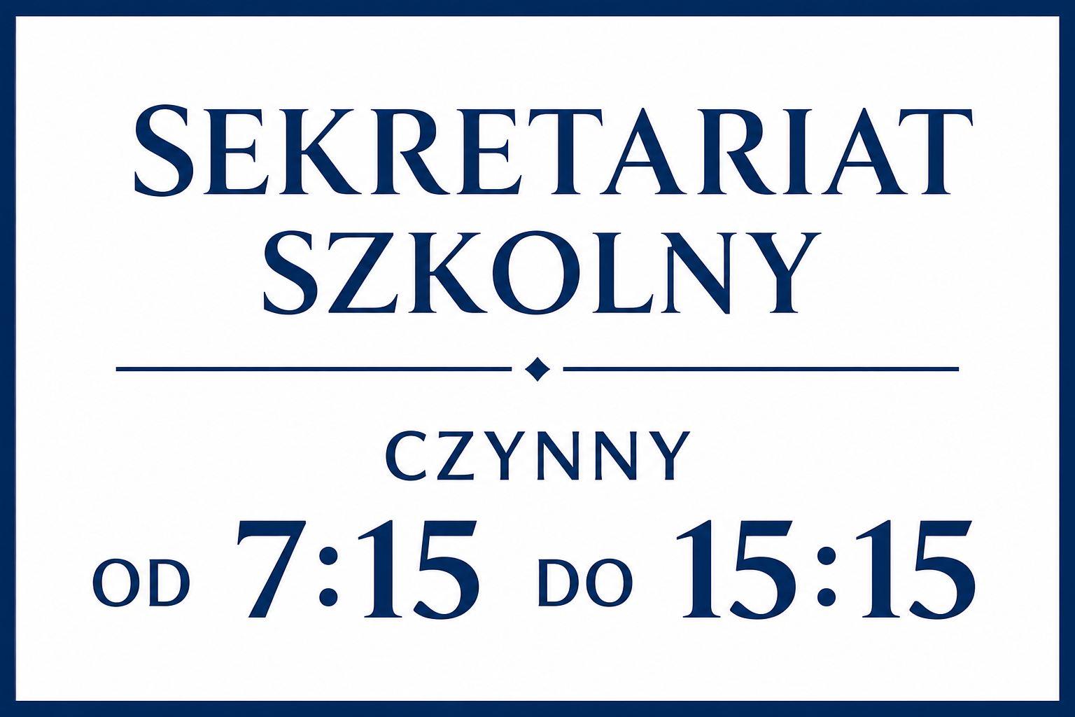 Zdjęcie: KOMUNIKAT DOTYCZĄCY ZMIAN W FUNKCJONOWANIU SEKRETARIATU