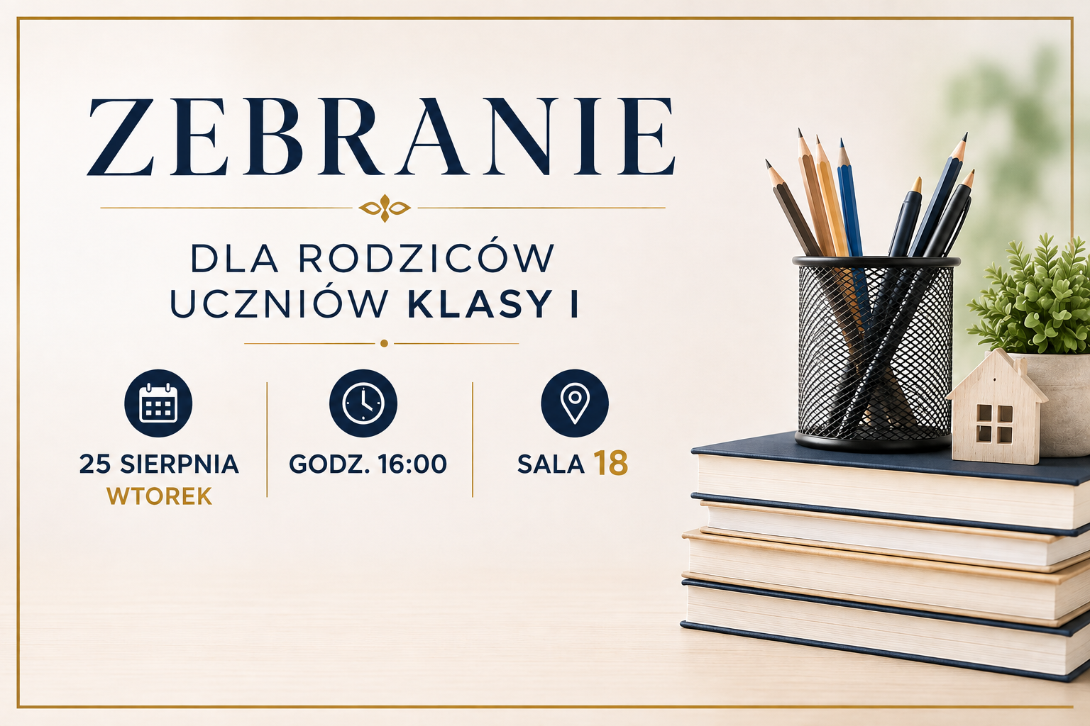 Zdjęcie: Zebranie z rodzicami uczniów klasy I